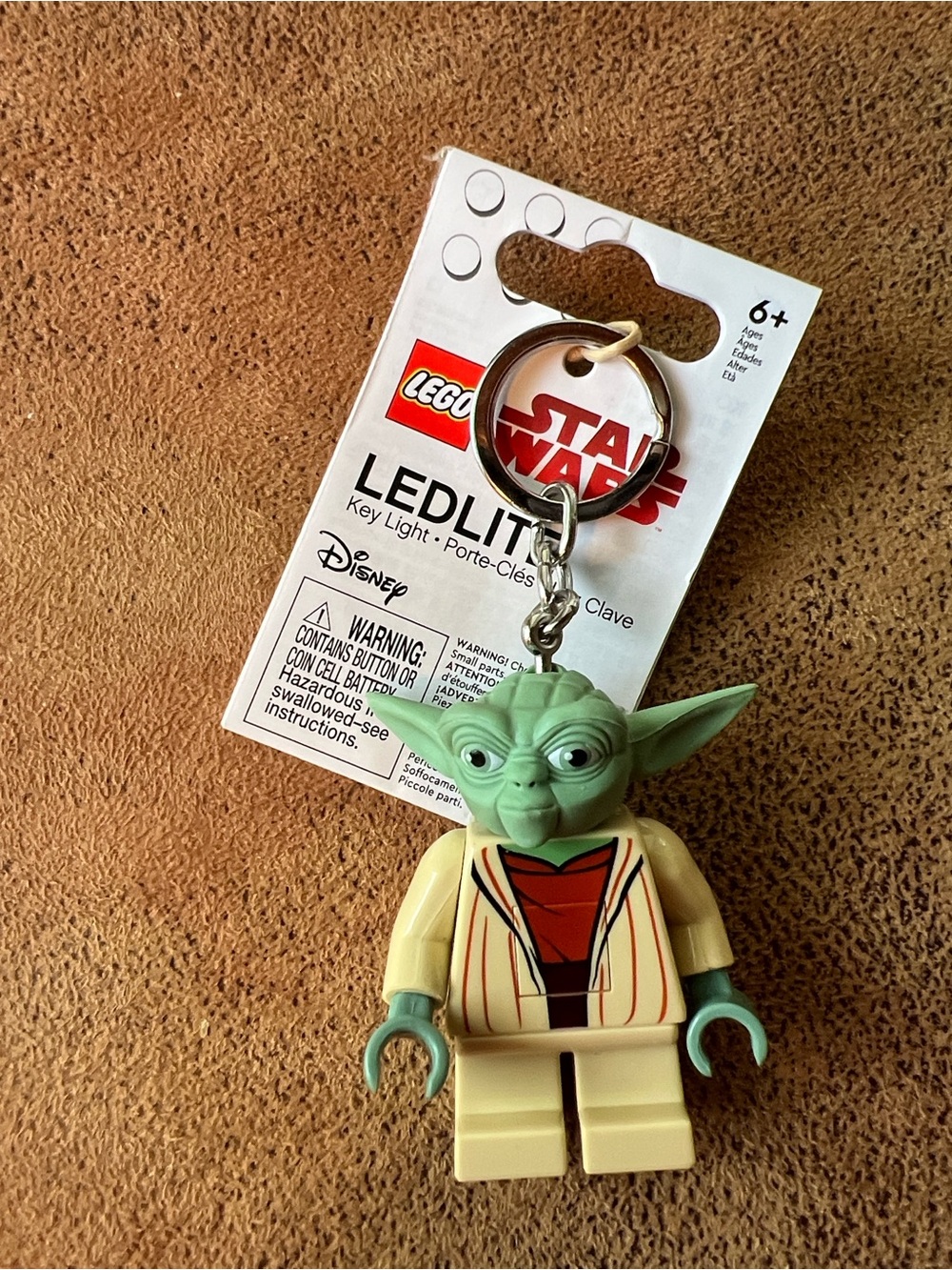 Lego Star Wars Yoda LED Keychain in Green and Cream